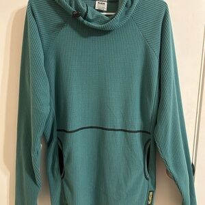Melanzana Teal Striped Hoodie